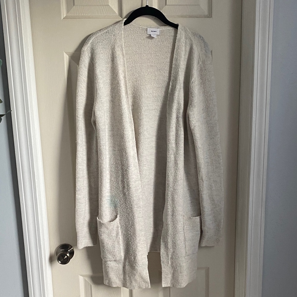 Old Navy Cream Open-Front Cardigan